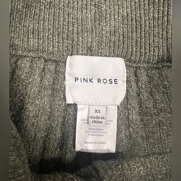 NWT Pink Rose XS Women’s green soft pants - Picture 3 of 5
